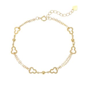 Golden Hollow Gourd Charm Bracelet