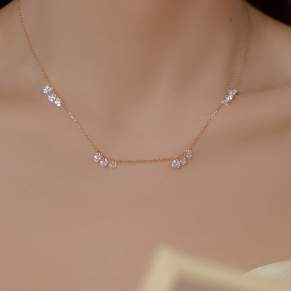 Round Diamond Tassel Necklace - Image 2