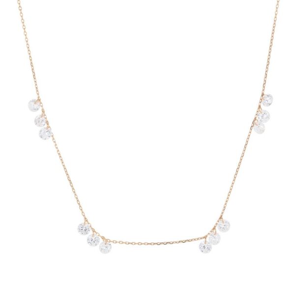 Round Diamond Tassel Necklace