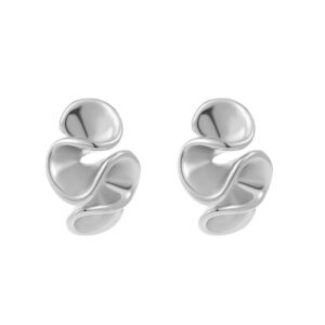Floral Geometric Stud Earrings