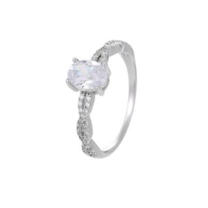 Ballet-Inspired Elegant Solitaire Ring