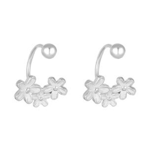 Triple Bloom Screw Hook Earrings