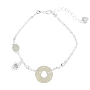 Silver Bead Peace and Blessing Bracelet
