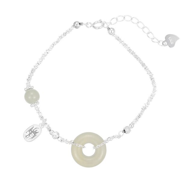 Silver Bead Peace and Blessing Bracelet